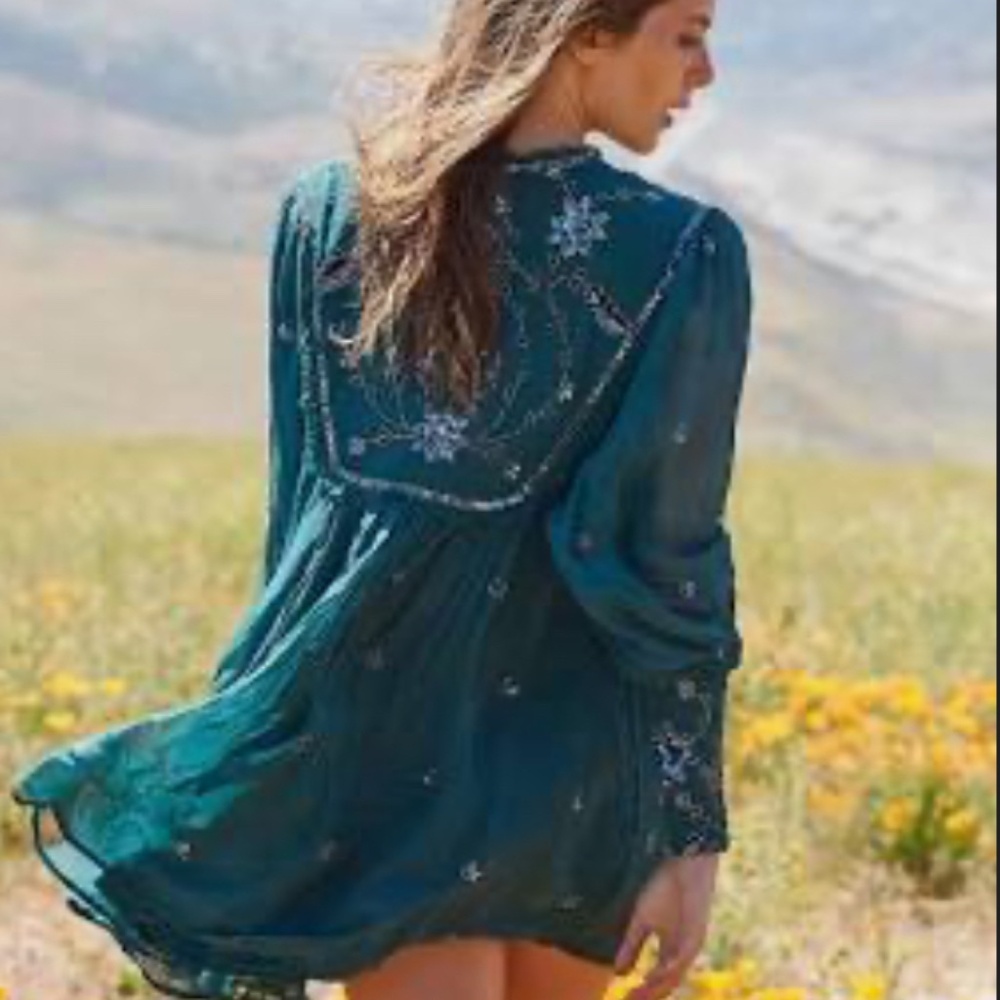 Free People Bali golden sundress